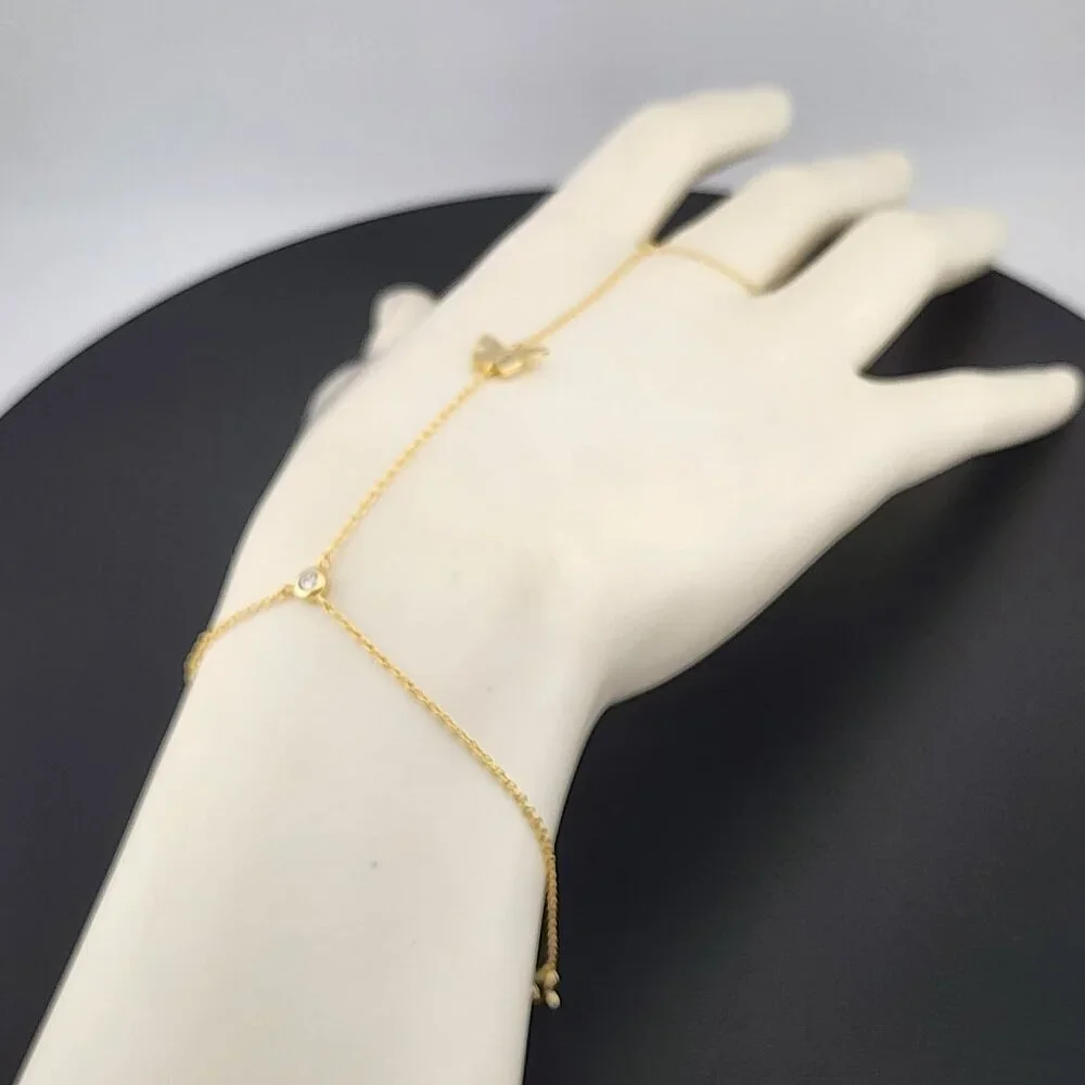 Butterfly Hand Ring Bracelet in 925 Sterling Silver – Dainty & Stylish